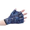 1 Pair Aquatic Gloves,Nylon Fingerless Swimming Gloves Swim Training Gloves for Diving Surfing (Tibetan blueprint) view 3
