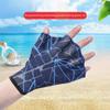 1 Pair Aquatic Gloves,Nylon Fingerless Swimming Gloves Swim Training Gloves for Diving Surfing (Tibetan blueprint) view 4