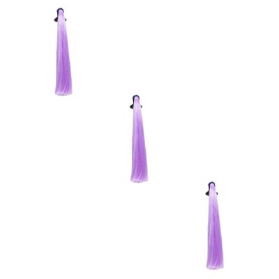 HANABASS 3pcs Helmet Ponytail Wig High-temperature Wire Material for Long Use Fits Helmets