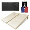 State Flag Distressed Wood Design Solid Wood Regulation Cornhole Set 4 Feet x 2 Feet Includes Set of 8 Bags and Carrying Case with Optional LED Lights and Lamination (Illinois) view 3