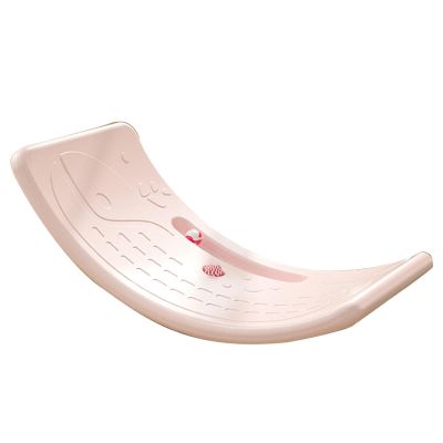 Kids Rocker Board Plastic Load Bearing Children Wobble Board for Exercise Indoor Birthday Gift (Roseate)