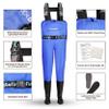 DaddyGoFish Chest Waders for Kids and Adults, Fishing and Hunting Waders with a Pocket and a Wader Hanger view 2
