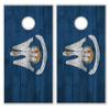 State Flag Distressed Wood Design Solid Wood Regulation Cornhole Set 4 Feet x 2 Feet Includes Set of 8 Bags and Carrying Case with Optional LED Lights and Lamination (Louisiana) view 2