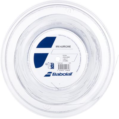 Babolat RPM Hurricane 17g Tennis String, White (Reel)