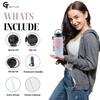 GT BOTTLES 32oz Stainless Steel Vacuum Insulated Wide Mouth Water Bottle with 3 Lids and Paracord Handle for Hot & Cold Beverage (Light Purple/Sky Blue, 32oz) view 3