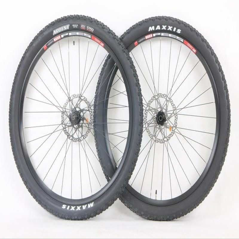 29 Inch DTS 533d / Shim Deore Hubs Thru Axle Wheel Set 142mm x 100mm Ardent 29 x 2.4 Tire and Tubes 180mm Rotors Package
