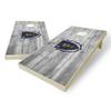 State Flag Distressed Wood Design Solid Wood Regulation Cornhole Set 4 Feet x 2 Feet Includes Set of 8 Bags and Carrying Case with Optional LED Lights and Lamination (Massachusetts) view 1