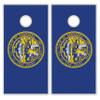 State Flag Solid Wood Regulation Cornhole Set 4 Feet x 2 Feet Includes Set of 8 Bags and Carrying Case with Optional LED Lights and Lamination (Nebraska) view 2