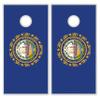 State Flag Solid Wood Regulation Cornhole Set 4 Feet x 2 Feet Includes Set of 8 Bags and Carrying Case with Optional LED Lights and Lamination (New Hampshire) view 2