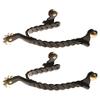 112-Y Black Steel Twisted Spurs - Youth view 1