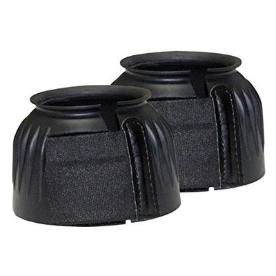 212 Main Bell Boots Ribbed with Cloth Hook & Eye Black - Medium