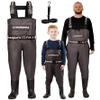 DaddyGoFish Chest Waders for Kids and Adults, Fishing and Hunting Waders with a Pocket and a Wader Hanger view 1