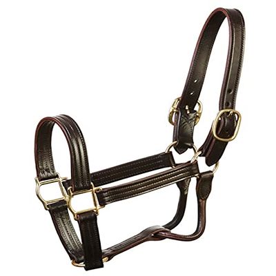 212 Main Leather 1.12 inch Track Halter - Large
