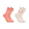Carhartt Women's Midweight Synthetic-Wool Blend Fairisle Crew Sock 2 Pack, Assorted 03 Orange, Large view 1