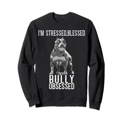American Bully XL Collar Plush Sayings Bully Pitbull Sweatshirt