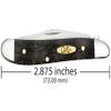 Case Cutlery CA14005: Peanut Black Curly Oak view 2