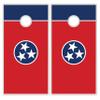 State Flag Solid Wood Regulation Cornhole Set 4 Feet x 2 Feet Includes Set of 8 Bags and Carrying Case with Optional LED Lights and Lamination (Tennessee) view 2