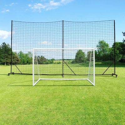 Megagreen 30FT X 10FT Heavy Duty Ball Stop Net System with Wheels - Movable High Impact Sports Practice Barrier Net