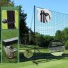 Megagreen 30FT X 10FT Heavy Duty Ball Stop Net System with Wheels - Movable High Impact Sports Practice Barrier Net view 2