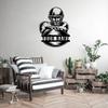 Customized rugby player metal signs, rugby sports name wall decorations, personal rugby wall signs, rugby home decor customization (Style-3) view 3
