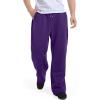 Mens Sweatpants with Pockets Baggy Sweat Pants Wide Leg Casual Athletic Workout Gym Clothes Straight Leg Open Bottom Sweatpants Fleece Lined Jogger with Pockets Winter Fall Clothing Purple view 1
