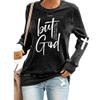 Fiogomis But God Sweatshirt Women Christian Sayings Sweatshirts Faith Sweatshirts for Women Christian Inspirational Tshirt Black view 1