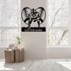 Customized rugby player metal signs, rugby sports name wall decorations, personal rugby wall signs, rugby home decor customization (Style-1) view 2