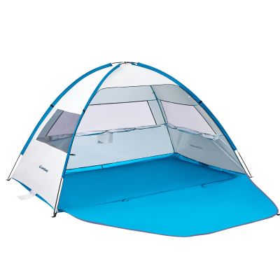 EchoSmile UPF 50+ Beach Tent Sun Shelter for 3/4 Person, Portable Beach Cabana Tent