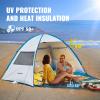 EchoSmile UPF 50+ Beach Tent Sun Shelter for 3/4 Person, Portable Beach Cabana Tent view 3