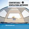 EchoSmile UPF 50+ Beach Tent Sun Shelter for 3/4 Person, Portable Beach Cabana Tent view 4