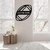 Customized rugby player metal signs, rugby sports name wall decorations, personal rugby wall signs, rugby home decor customization (Style-4) view 2