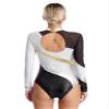 TSSOE Women Mesh Patchwork Gymnastics Leotard Long Sleeves Bodysuit Figure Skating Performance Costume C03 Large view 2