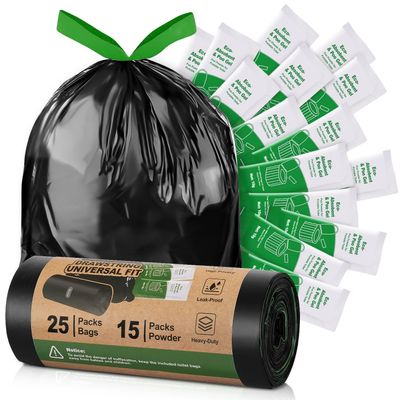 Camping Toilet Bags Poo Gel Set, 25 Count Portable Toilet Bags with 15 Count Camping Toilet Gel, 8 Gallon Composting Toilet for Portable Outdoor Hiking