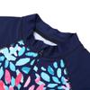 TFJH E Short Sleeve Girls Bathing Suits 1pcs Swimsuits UPF 50+ Rash Guard Suits Beachwear 8-10y Daisy Navy 10A view 2