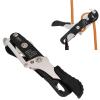Natudeco Manual Climbing Descender Rock Climbing Safety Gear Self Locking Aluminum Alloy Climbing Descender High Altitude Descent Control Device for Climbers Mountaineers view 4