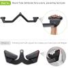 Kipika LAT Pull Down Bar for Cable Machine - Heavy Duty Steel T bar V Bar Cable Attachment with Quick-Connect Buckle - Back Tricep Bar Strength Training Handle for Home Gym - 12" 24" and 32" view 3