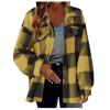 Women Trendy 2024 Flannel Plaid Shacket Casual Long Sleeve Button Down Shirts Plus Size Fall Outfits Cardigan Tunic Top