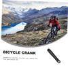Yardwe Bike Crank Left Crank Arm for Mountain Bike Square Hole Design Hole Distance Compatible Road and Folding Bicycles Black view 2