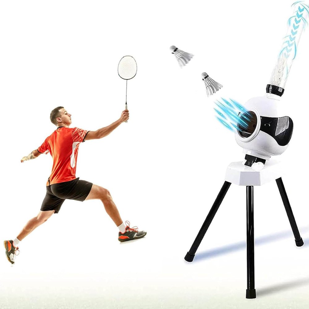 RESKIU Fully Automatic Badminton Shuttlecock Training Machine, Badminton Serving Machine, Badminton Robot Serving Machine, Badminton Shooting Machine