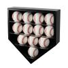 J JACKCUBE DESIGN Baseball Display Frame Case with 12 Balls Holders Shadow Box Wall Cabinet Organizer Shelf for Home Run Autographed Collection Memorabilia Ball- MK953A view 1