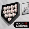 J JACKCUBE DESIGN Baseball Display Frame Case with 12 Balls Holders Shadow Box Wall Cabinet Organizer Shelf for Home Run Autographed Collection Memorabilia Ball- MK953A view 3