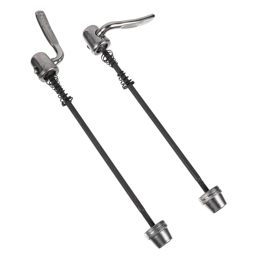 Yardwe 2pcs Quick Release Skewer Axle for Indoor Bike Trainer Steel Replacement for Rear Wheel Tire Easy Install Mountain Bike Accessory