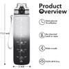 Alwager 32oz Water Bottle with Straw, Motivational Bottle with Time Marker and Strap, BPA Free & Leakproof, Inspirational Water Bottle for Outdoor Sports Office Gym (Set of 1) view 2