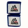 Amber Fight Gear Semi Elastic Professional 180-Inch Hand Wraps with Hook and Loop Closure for Boxing Kickboxing Muay Thai MMA for Men and Women, Blue, Sold as a Pair view 2