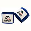 Amber Fight Gear Semi Elastic Professional 180-Inch Hand Wraps with Hook and Loop Closure for Boxing Kickboxing Muay Thai MMA for Men and Women, Blue, Sold as a Pair view 3