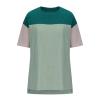 Women Color Block Knitter Short Sleeve Shirts Oversized Tops Fashion Summer Crew Neck Basic Tee Shirts Loose Tunic Tops Light Blue view 4