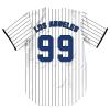 TIFIYA 99 Stripes Baseball Jersey Short Sleeve Button Shirts for Fans T268-White-S view 4