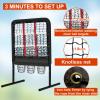 9 Pocket Pitching Net with Strike Target and Handbag, 2X3ft Pitching Nets Fixed by 4 Ground Stakes, 3 Adjustable Heights (39-46in) for Baseball Practice view 2