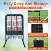 9 Pocket Pitching Net with Strike Target and Handbag, 2X3ft Pitching Nets Fixed by 4 Ground Stakes, 3 Adjustable Heights (39-46in) for Baseball Practice view 4