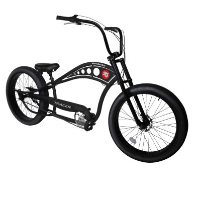 Tracer Fat Tire Beach Cruiser Bike, 26 Inch Stretch Chopper Bicycle for Adult,7-Speed Men Cruiser Bike with Oversized Hi-Ten Stretch Steel Frame,Front Wheel 26 * 3.0,Rear Wheel 26 * 4.0MBK1